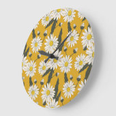 Blumenschal, Vintager Hintergrund. Große Wanduhr (Winkel)