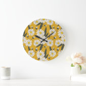 Blumenschal, Vintager Hintergrund. Große Wanduhr (Zuhause)