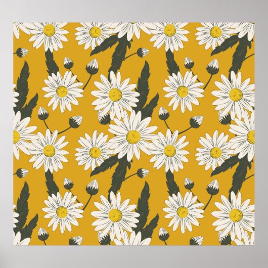 Blumenschal, Vintager Hintergrund. Poster (Vorne)