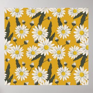 Blumenschal, Vintager Hintergrund. Poster