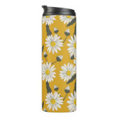 Blumenschal, Vintager Hintergrund. Thermosbecher (Nach rechts gedreht)