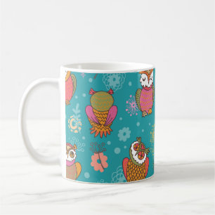 Blumenschalen: Handgezeichnet, Nahtlos. Kaffeetasse