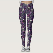Blumenschalen Lila Blumen Gotische Leggings