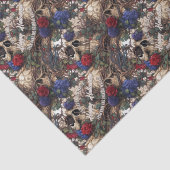 Blumenschalen Rose Blauer Blumen Gotisch Seidenpapier (Detail)