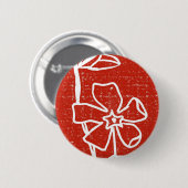 Blumenschaltfläche "Red Vinca" Button (Vorne & Hinten)