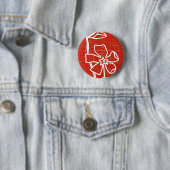 Blumenschaltfläche "Red Vinca" Button (Beispiel)