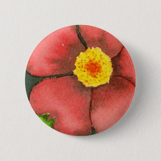 Blumenschaltfläche "Wilde Rose" Button (Vorderseite)