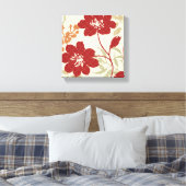 Blumenschatten in Rot und Orange Leinwanddruck (Insitu (Schlafzimmer))