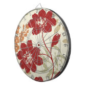 Blumenschatten in Rotem und in Orange Dartscheibe (Vorderseite rechts)