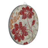 Blumenschatten in Rotem und in Orange Dartscheibe (Vorderseite Links)
