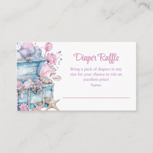 Blumenschatz Brustkorb Unterwasser-Windeln Raffel Begleitkarte (Vorderseite)