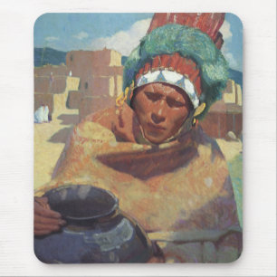 Blumenschein, Taos indianischer amerikanischer Por Mousepad
