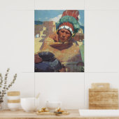Blumenschein, Taos Native Amerikanische Ureinwohne Poster (Küche)