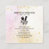 *~* Blumenschere Combe Blume Glitzer Dryer AP6 Quadratische Visitenkarte (Rückseite)