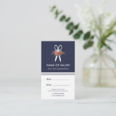 Blumenschere Friseur-Personalausweis Terminkarte (Stehend Vorderseite)