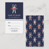 Blumenschere Friseur-Personalausweis Terminkarte (Vorne/Hinten)