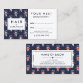 Blumenschere Musterhaar - Nominierung Terminkarte (Vorne/Hinten)