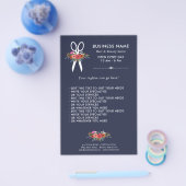 Blumenschere - Salon für blaue Haare der Marine Flyer (Einzeln)