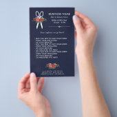 Blumenschere - Salon für blaue Haare der Marine Flyer (Handgriff)