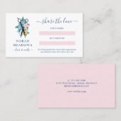 Blumenschere Weißhaarstylistin Teilen Sie die Lieb Empfehlungskarte (Vorne/Hinten)