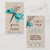 Blumenscheren des Vintagen Bogens des Visitenkarte (Vorne/Hinten)