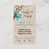 Blumenscheren des Vintagen Bogens des Visitenkarte (Rückseite)