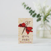 Blumenscheren des Vintagen Bogens des Visitenkarte (Stehend Vorderseite)