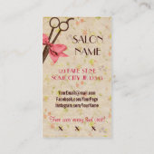 Blumenscheren des Vintagen Visitenkarte (Rückseite)