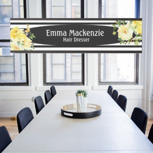 Blumenschild Blume Schwarz und Weiß Türschild