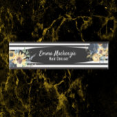 Blumenschild Blume Schwarz und Weiß Türschild