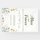Blumenschild Hochzeitsschild Banner (Horizontal)
