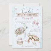 Blumenschildkröte Einladung (Vorderseite)