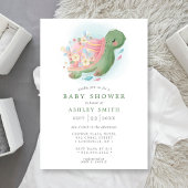 Blumenschildkröte Seefischdusche Einladung