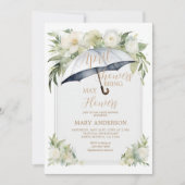 Blumenschirm April Duschen bringen Mai Blume Einladung (Vorderseite)