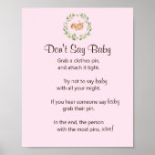Blumenschläfer "Don't Say Baby" Spiel Poster (Vorne)