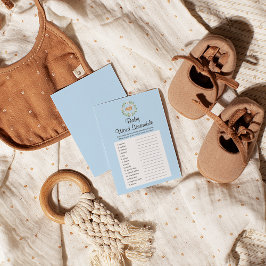 Blumenschläfer Hirsch Baby Word Scramspiel Flyer