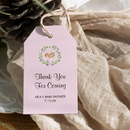 Blumenschläfer Hirschmädchen Baby Dusche Gefallen Geschenkanhänger