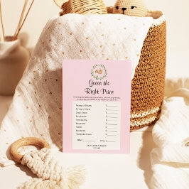 Blumenschläfer Mädchen schätzen den richtigen Prei Flyer