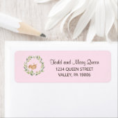 Blumenschläfer Rücksendeadressen-Aufkleber (Insitu)