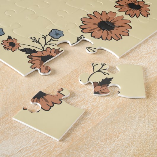 Blumenschlange (blau) puzzle (Seite)