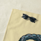 Blumenschlange (blau) strandtuch (Beispiel)