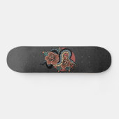 Blumenschlange Mystic Grunge Illustration Esoteric Skateboard (Horizontal)