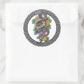 Blumenschlange Runder Aufkleber (Tasche)