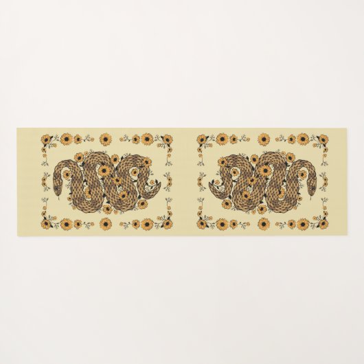 Blumenschlange Yogamatte (Rückseite (Horizontal))