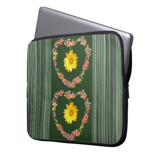 Blumenschlauch für Ipad Laptopschutzhülle (Vorderseite Links)