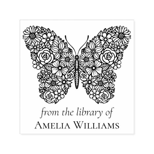 Blumenschmetterling aus der Bibliothek von Permastempel (Design)