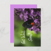 Blumenschmetterling erhält gute Karte (Vorne/Hinten)