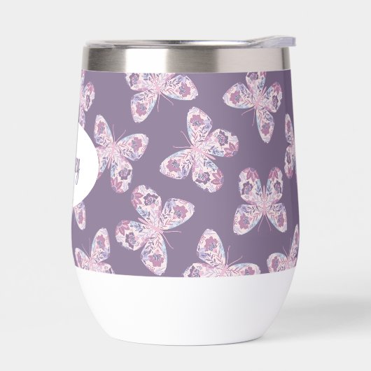 Blumenschmetterling Gemustert Personalisiert (Links)