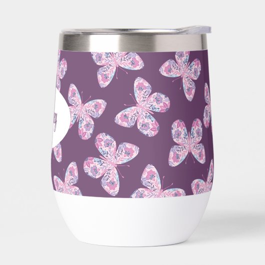 Blumenschmetterling Gemustert Personalisiert (Links)