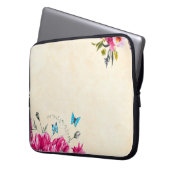Blumenschmetterling Laptopschutzhülle (Vorderseite Links)